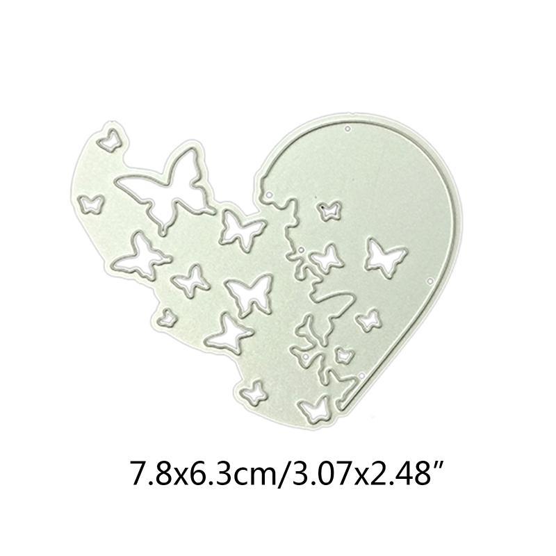 Decorative Heart Cutting Dies Die Cuts for Butterfly DIY Craft Embossing Tool for Handbook Paper Craft Stamps Card