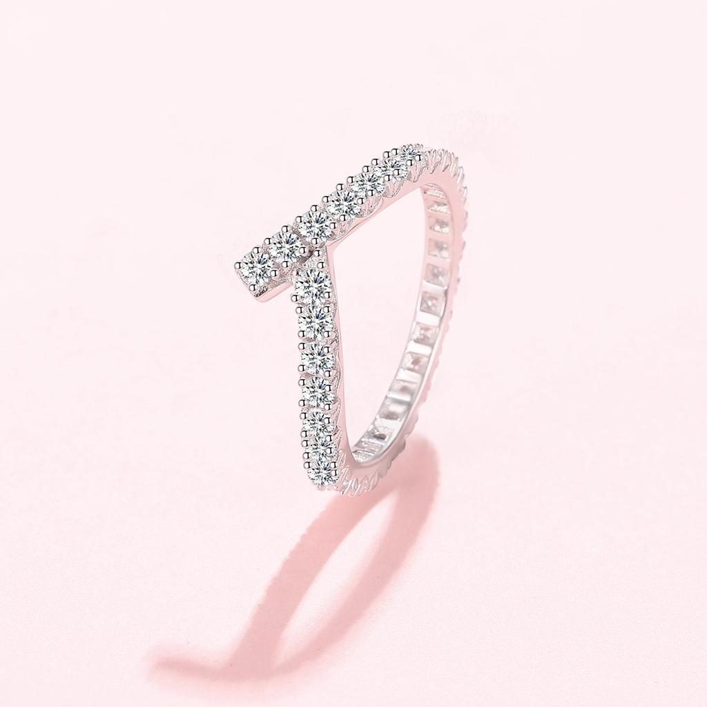 18k Copper-Plated Adjustable Teardrop Ring with Zircons – Light Luxury, Non-Fading Jewelry for Index Finger.