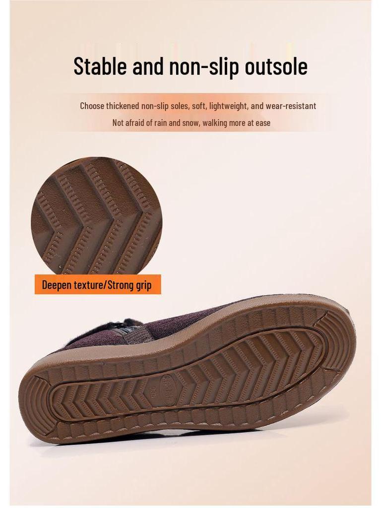 Women's Winter Velvet-Lined Non-Slip Elderly Shoes