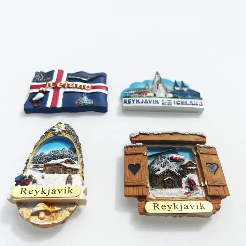 Iceland Travelling Fridge Magnets National Flag Reykjavik Tourism Souvenirs Fridge Stickers Home Decor Wedding Gifts