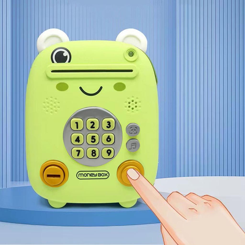1pc Childrens Frog Bank Money Boxes Combination Lock Coin Saving Banknote Cash Frog Deposit Safe Box Storage Case Gift