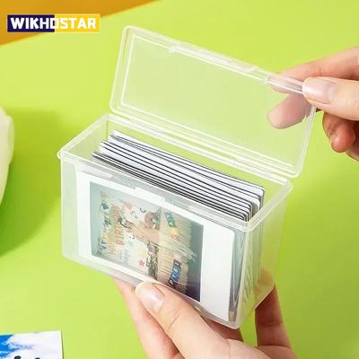 1PCS Porta Cartões Transparente Ídolo Kpop Álbuns Armazenamento de Fotos Photocards Cartões Pequenos Coleção Organizador Caixa Estojo Contêiner
