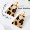Rock Grunge Brown Leopard Print Punk Charm Earrings for Women Sexy Fashion Accessories New Leopard Print Earrings Y2K Jewelry