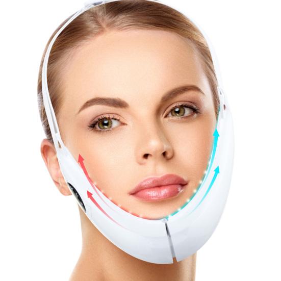 Yousheng 1 Set Face Slimming Device Skin Firming Reduce Double Chin Micro Current Red Blue Light Face-lifting V Face Massager Female Supply