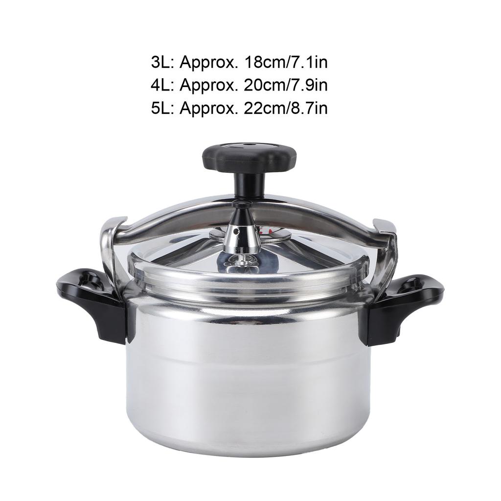 Pressure Cooker Universal Compound Bottom Easy to Open and Close Aluminium Pressure Canner for Gas Cooktops Flat Top Cooktops In