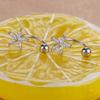 2PC Gold Color Small Crystal Flower Ear Studs Earring Stainless Steel Cartilage Daith Earring Tragus Helix Rook Piercing Jewelry