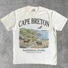 Cape Breton National Park Shirt, Nova Scotia Vintage Tee, Moose Black Bear Wildlife T Shirt, Coastal Hiking Camping Canada Travel Gift