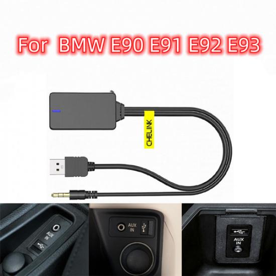 Auto Wireless Bluetooth Adapter Cable Audio Music Plug&Play For BMW E90 91 92 93