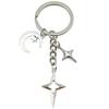 Metal Star and Moon Pendant Keychain for Bags and Luggage