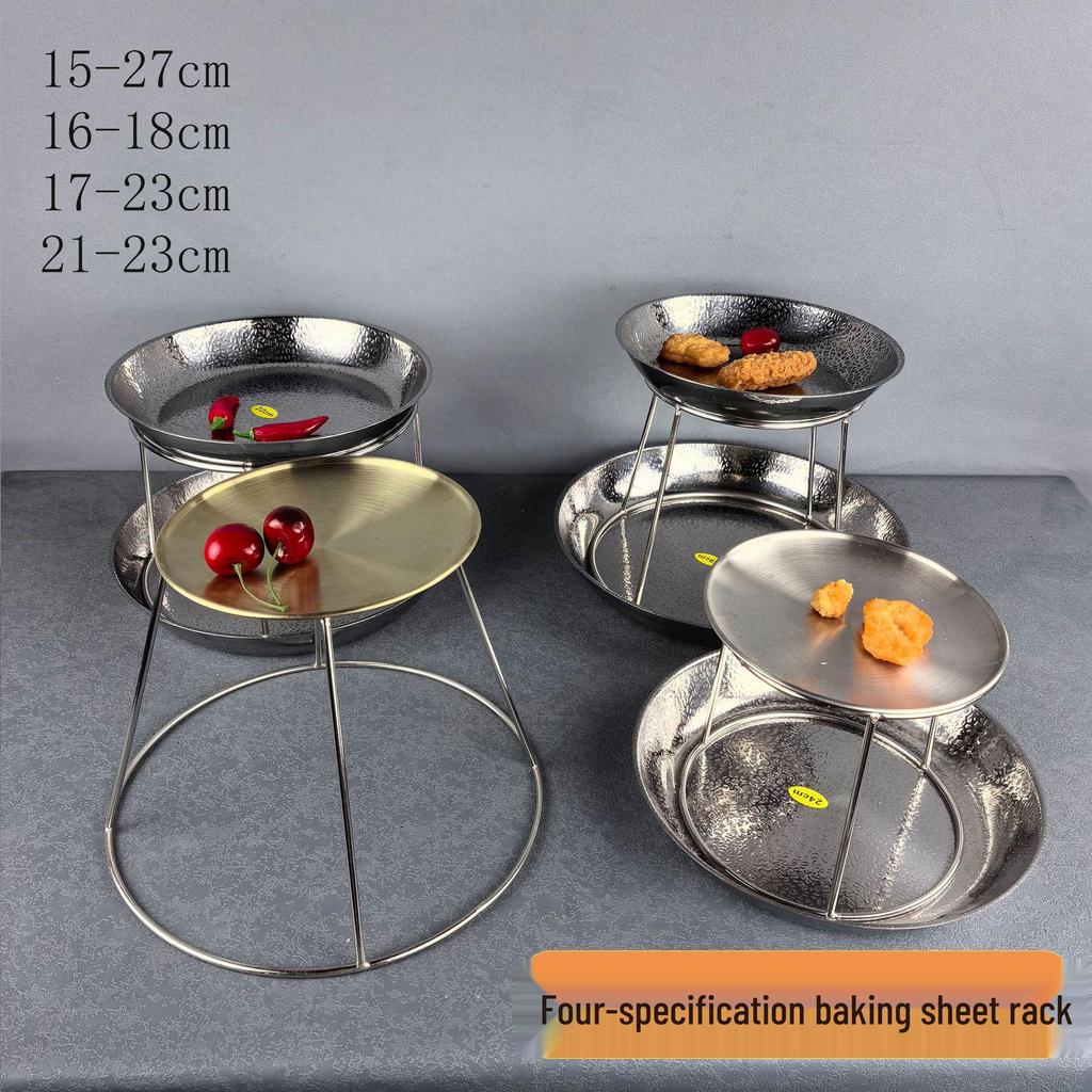Stainless Steel Double Layer Seafood & Dessert Platter Stand