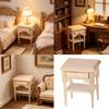 1:12 Scale Bedside Table For Doll House Bedroom Display Unfinished Miniature Wood Doll House Nightstand for Painting