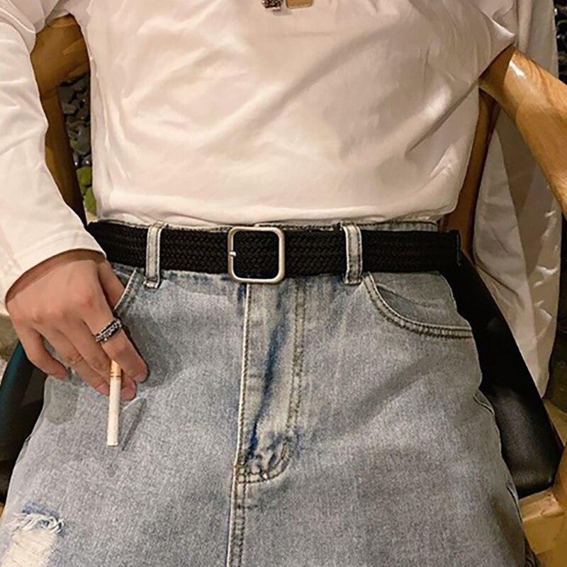 Women's Belt Casual Woven Elastic Belt Outdoor Sports Men's Belt Climbing Work Belt Jeans Suit Pants Men's And Women's Universal