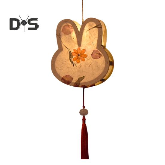 Sada DIY Lucerny Květinová Papírová Lucerna Dřevěná Ručně vyráběná DIY Řemeslná přenosná Svítící novoroční lucerna pro festival poloviny podzimu