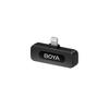 120dB 2.4GHz Wireless Clip-On Microphone for iPhone Lightning - Black