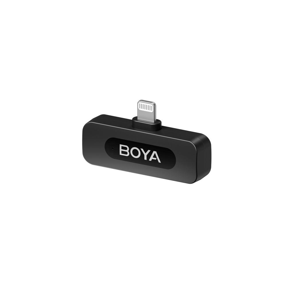 120dB 2.4GHz Wireless Clip-On Microphone for iPhone Lightning - Black