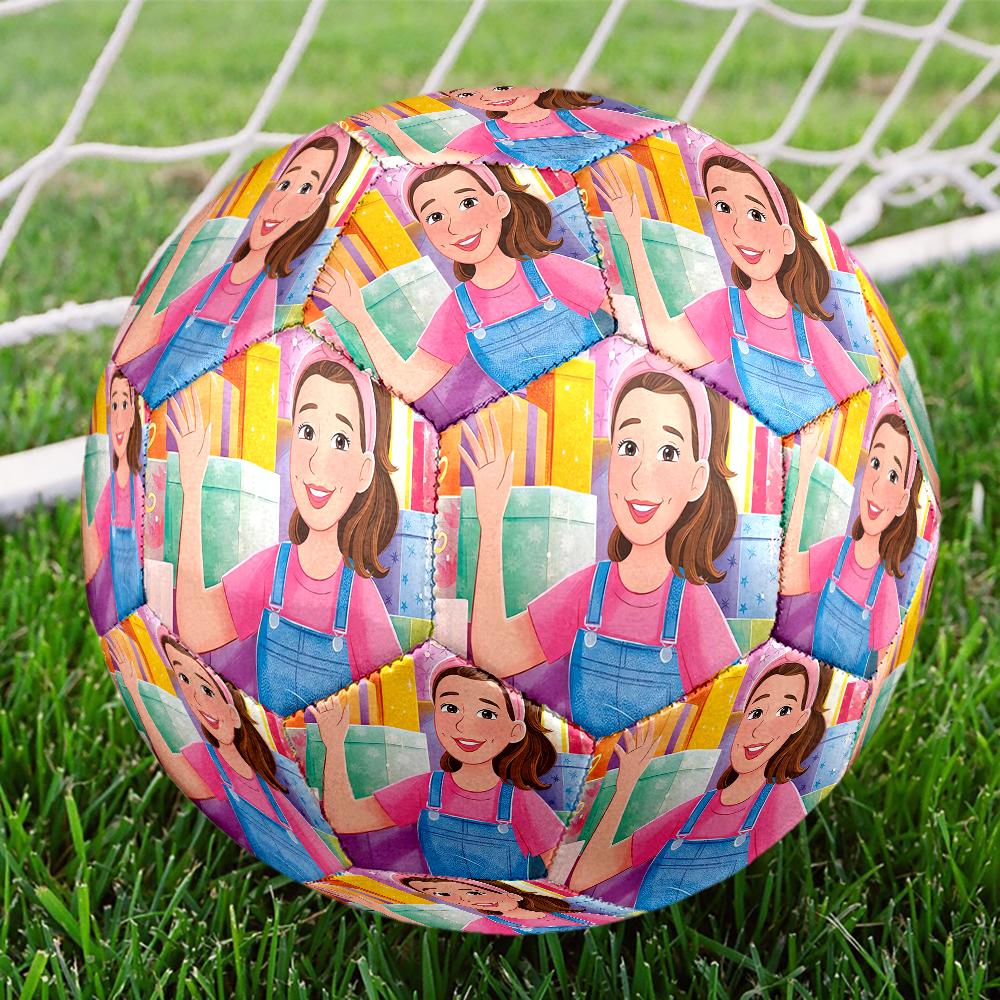 Ms. Rachel Theme Size 5 Soccer Ball, Suitable for Both Indoor and Outdoor Matches, a Gift Suitable for Everyone.