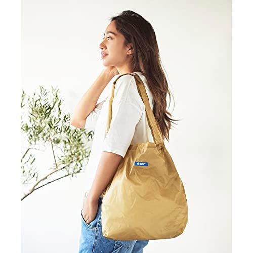 GORDON MILLER Cordura Ripstop Packable Tote Bag with Carabiner, Coyote Beige, 1638899