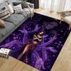 Nico Robin Flannel Pattern Square Carpet,Area Rug,Carpet Rug for Living Room Bedroom Sofa Playroom Decor,Non-slip Floor Mat