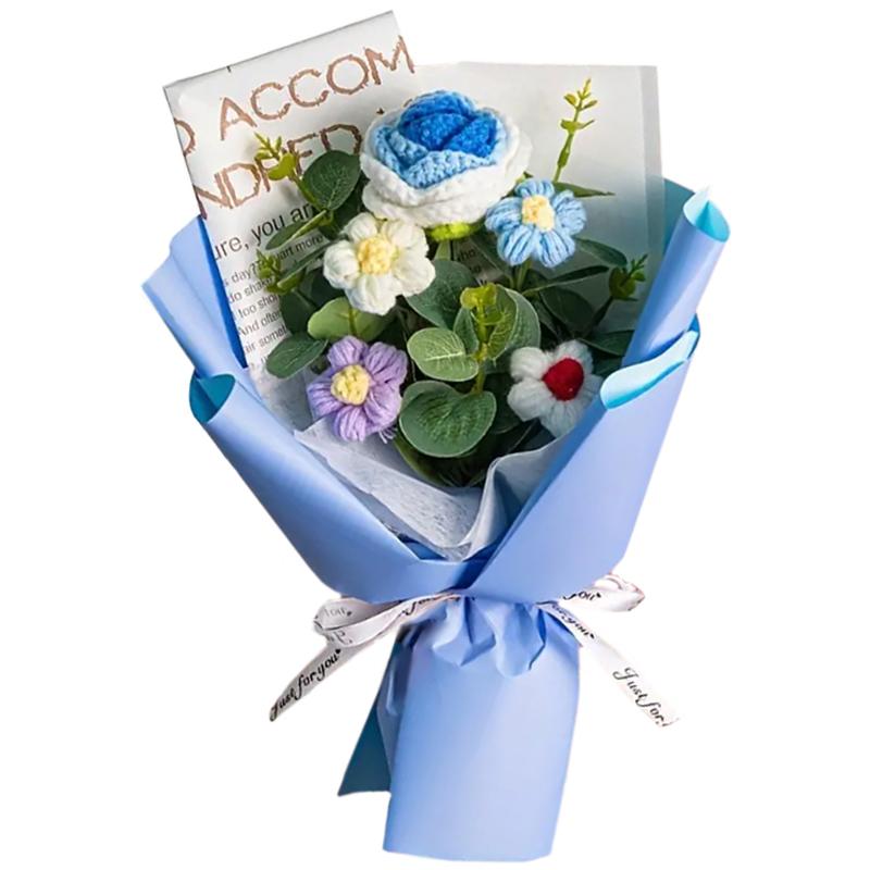 Finished Gradual Rose Bundle Hand Woven Rose fflower Bouquet