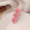 1Pcs Sweet Check Love Button Hair Clip Side Bangs Girly Cute Duckbill Clip Hair Accessories Love Button Duckbill Clip Hair