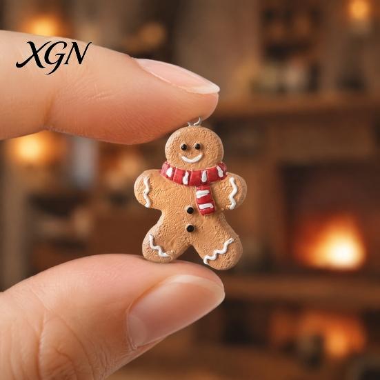 Decorative Pendants for Garlands 4 Pcs Gingerbread Christmas Ornaments, Candy Cane, Tree, Lollipop, Sweet Style Ornaments Man Xmas Tree Hanging