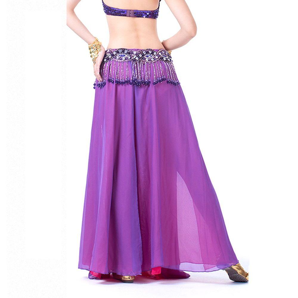 Chiffon Spanish Skirt Tassels Belly Dance Skirt Fashion Show Costumes  Show Costumes
