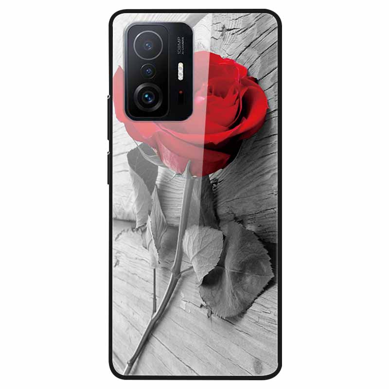 Luxury Case for Xiaomi Mi 11T Pro Cover Tempered Glass Cover for Xiaomi 11T 11 T Pro Phone Case for Xiaomi 11TPro Fundas 2021