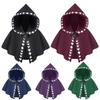 Halloween Medieval Printed Hooded Cloak Stage Cosplay Character Performance Costume Hooded Cloak.