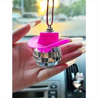 1ks Kreativní Disco Koule Dekorace na zavěšení do auta na zpětné zrcátko
