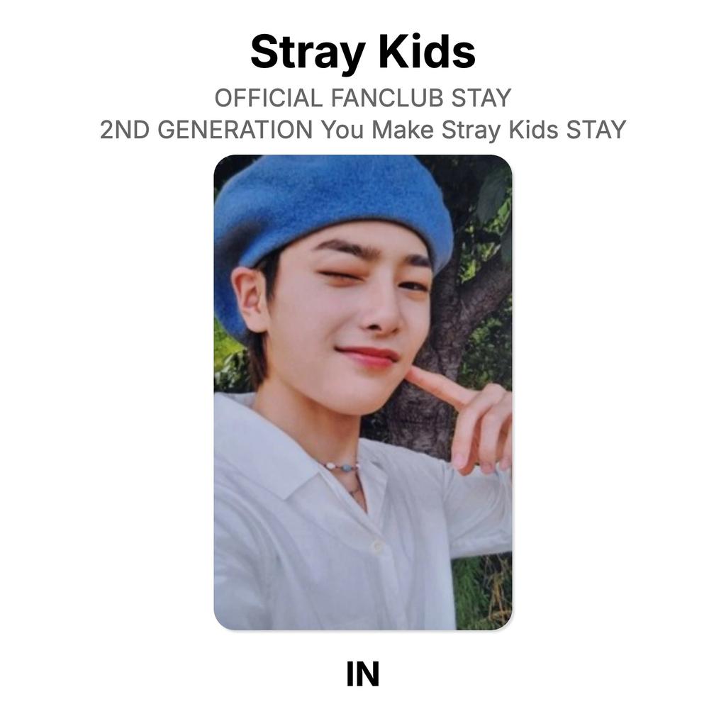 Stray Kids OFFICIAL FANCLUB STAY 2ND GENERATION You Make Stray Kids STAY Official Photocard