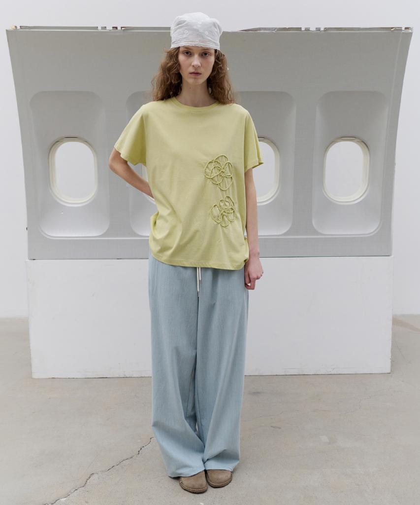 Toabe Stretch Basic Waist Pants (Sky Blue)