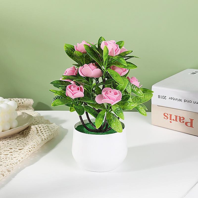 Faux Rose Flower Pot Artificial Plant For Wedding Decor And Photography Backgrounds