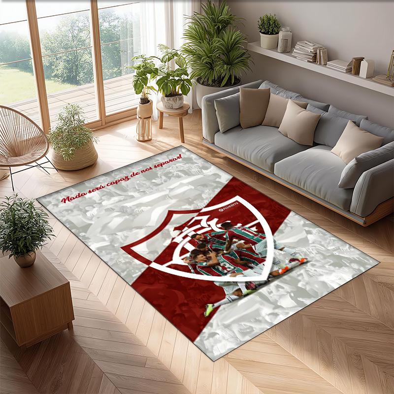Fluminense fc Printed Flannel Area Rug Non Slip Soft Polyester Floor Carpet Indoor Decor Mat for Bedroom Living Room Sofa
