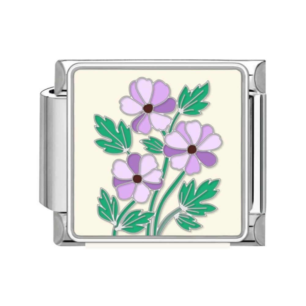 Flower Module Bracelet Accessories Stainless Steel Jewelry New Charm Bracelet Link  Women's