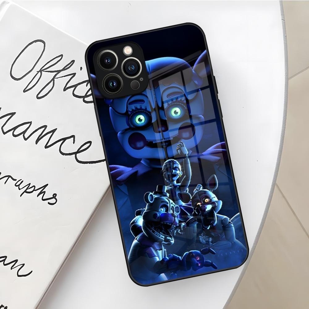 Fnaf Five-nights-At-Freddys Phone Case for Iphone 16 15 14 12 11 13 Pro Max Mini X Xr Xs Se 8 Puls glass Cover