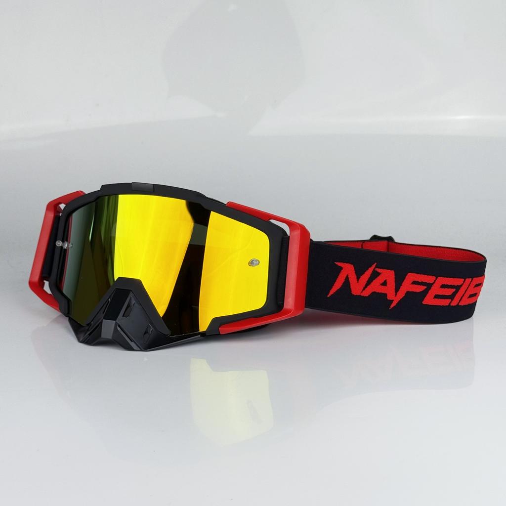NAFEIB New Motorcycle Glasses Motocross Safety HD Lenses Goggles Dirt Bike ATV Ski mtb Goggles MOTO Outdoor Cycling Sunglasses
