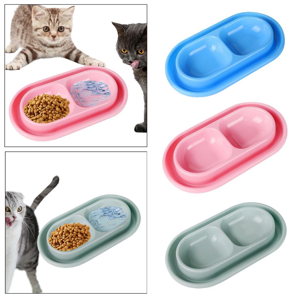Cat Bowls for Food and Water Outdoor AntiSlip Cat Food and Water Feeder