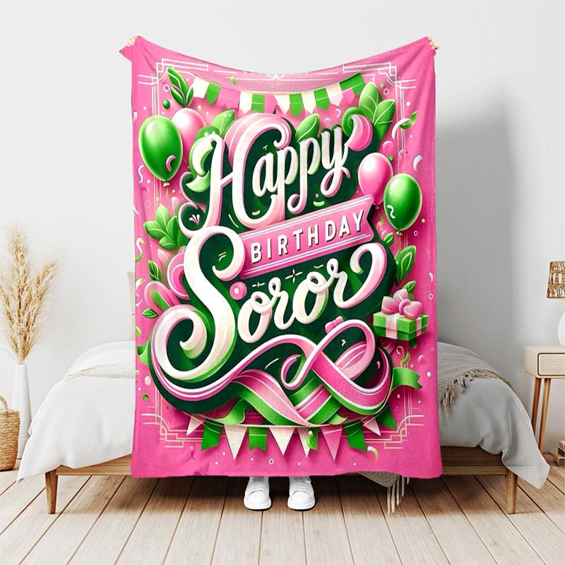 1pc Blanket AKA Logo5 Print Design, Lightweight Blanket for Sofa, Bed- Soft &Warm, Gift for All Seasons like Christmas, Halloween