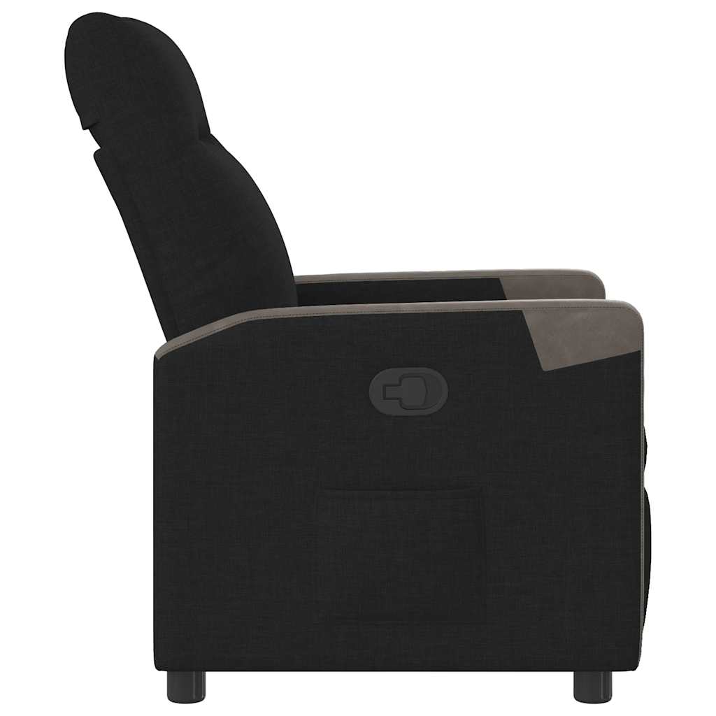 Relaxation Armchair Black Fabric