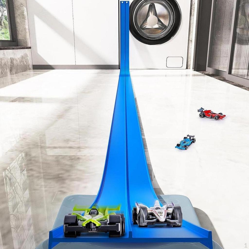 Race Car Ramp Track 15 Ft Gift Portable Multifunctional Flexible Strong Suction Cups with 2 Racecars
