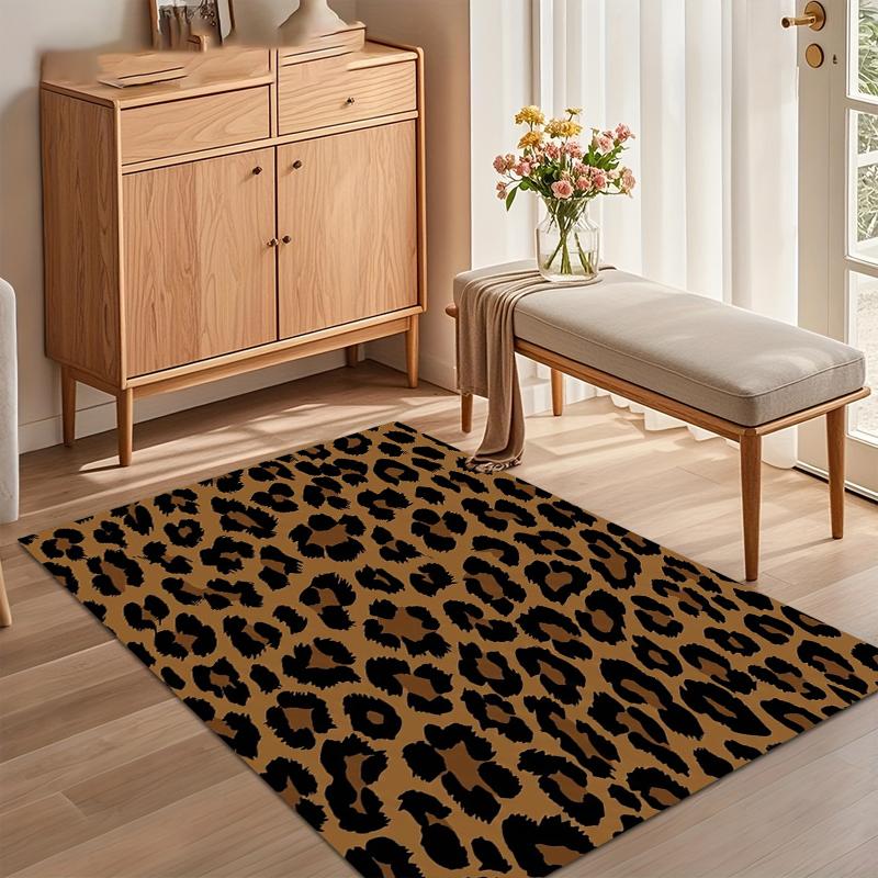 Neuer Eingang Stilvoller Leopardenmuster Teppich rutschfest weicher Bodenteppich für Wohnzimmer Schlafzimmer Kinderzimmer Dekor Mehrere Größen