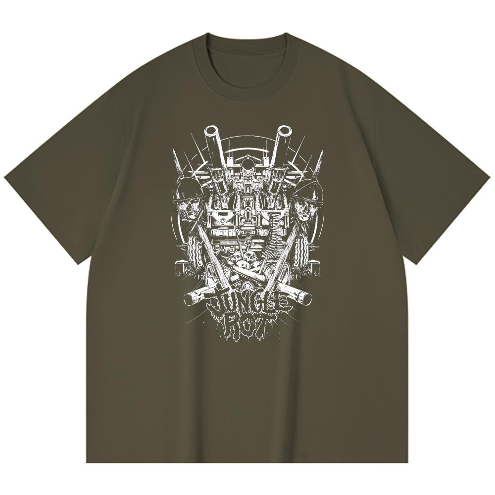 230 g/m² 100% Bavlna T-shirt Heavy Metal Rocková Kapela Tisk Populární Hudby Unisex Těžký Bavlněný T-shirt