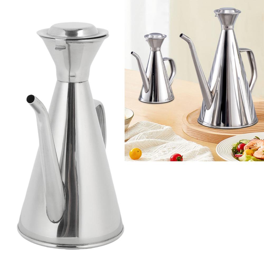 250ml/500ml Stainless Steel Oil Dispenser Oil Storage Container Soy Sauce Dispensing