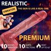 8.66" 4-in-1 Vibrator,10 Vibration Modes,Extendable & 360° Rotatable, Remote-controlled Heating,Liquid Silicone, Rechargeable, Sex Toy, Novelty Gift.