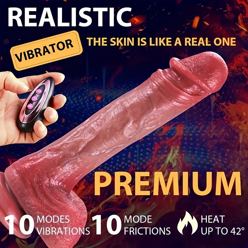8.66" 4-in-1 Vibrator,10 Vibration Modes,Extendable & 360° Rotatable, Remote-controlled Heating,Liquid Silicone, Rechargeable, Sex Toy, Novelty Gift.