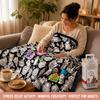 DIY Coloring Blanket 50 x 60 Inch with 24 Washable Markers Soft Cotton Blend Reusable Fabric Throw for Adults Creative Stress Relief Gift