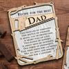 Wooden Recipe Sign Father's Day Gift Recipe for The Best Ever Dad Ornament Hanging Decoration Gift for Dad Grandpa