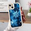 Winter Snowflake Mobile Cell Phone Case for iPhone 17 16 15 14 13 12 11 Air Pro Max Plus Thicken TPU Colorful Cover Luxury Cover