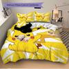 3pcs Pikachu, Electric Type Bedding Set. Soft and Comfortable with No Core Included (1x Duvet Cover + 2x Pillow Covers) Yy251010149