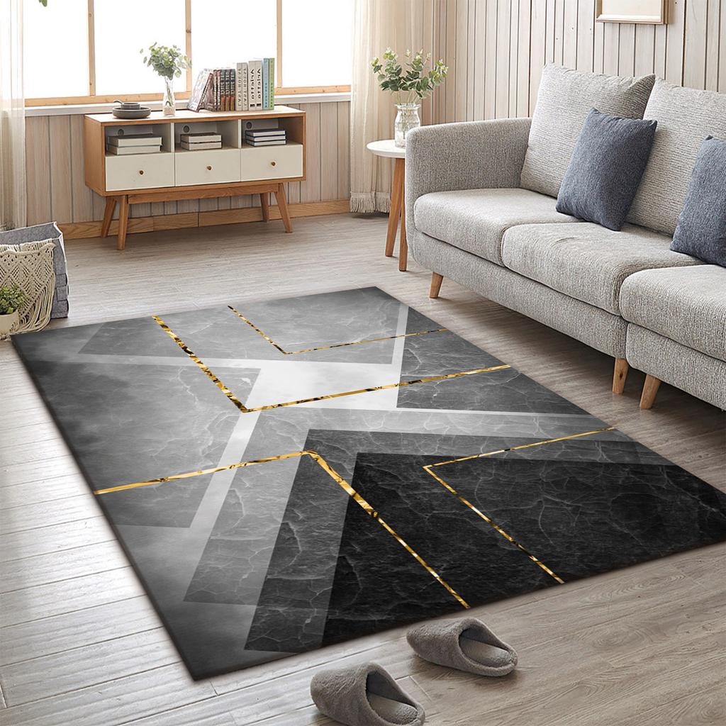 Skandinávský obývací pokoj Minimalistické linie Koberec Ložnice Konferenční stolek Šatní skříň Podložky na podlahu Rohožky ke dveřím